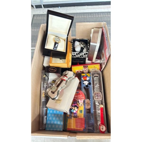 BOX OF ASSORTED DISNEY WATCHES
