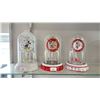 Image 1 : (3) DISNEY GLASS DOME CLOCKS