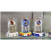 Image 1 : (3) DISNEY GLASS DOME CLOCKS