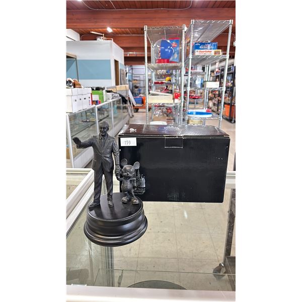 THE ART OF DISNEY THEME PARKS BRONZE WALT DISNEY & MICKEY FIGURE