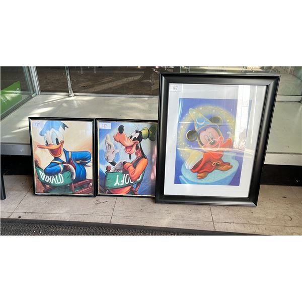 (3) FRAMED DISNEY PRINTS