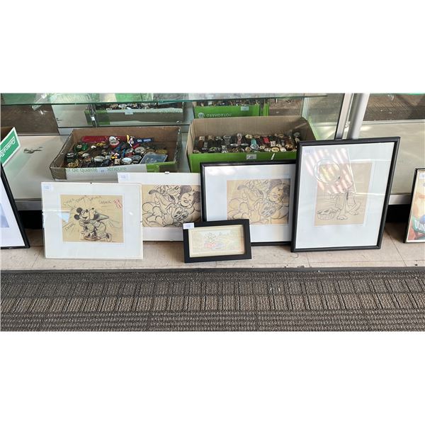 (5) FRAMED DISNEY PRINTS