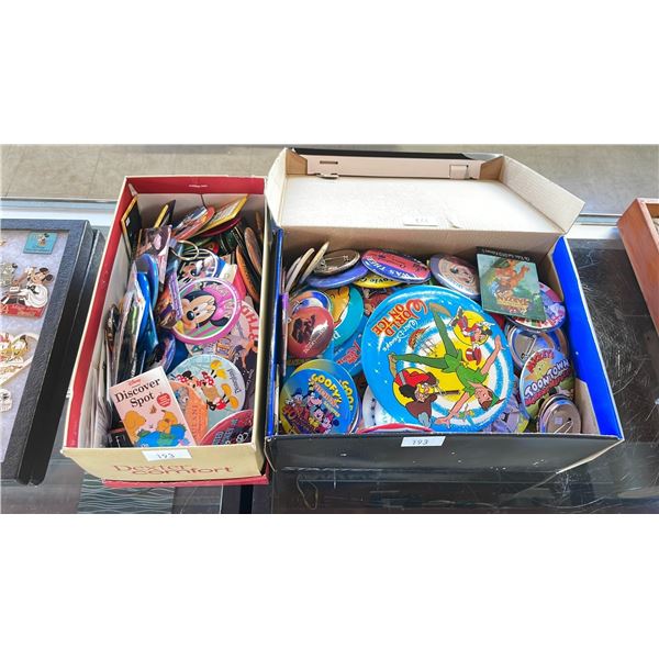 (2) SHOE BOXES OF ASSORTED DISNEY PINS
