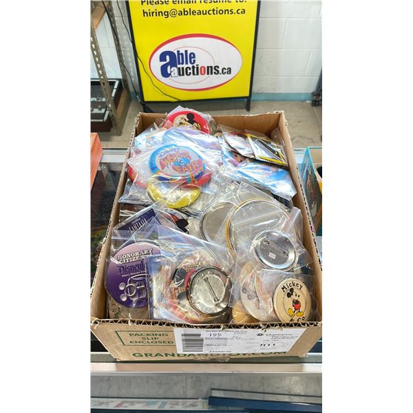 BOX OF ASSORTED DISNEY PINS