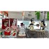 Image 2 : SHELF DISNEY OF COLLECTIBLES - SNOW GLOBES, CHRISTMAS TREE ORNAMENTS, MINNIE MOUSE CLOCK,