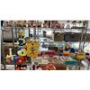 Image 1 : SHELF OF DISNEY COLLECTIBLES - DECOR ITEMS, PINS, WHATTA MOUSE CD, METAL SHOWER HOOKS, VINTAGE