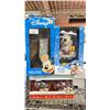Image 8 : SHELF OF DISNEY COLLECTIBLES - MINNI DOING LAUNDRY FIGURINE, STEAMBOAT WILLIE BOX, SALT +
