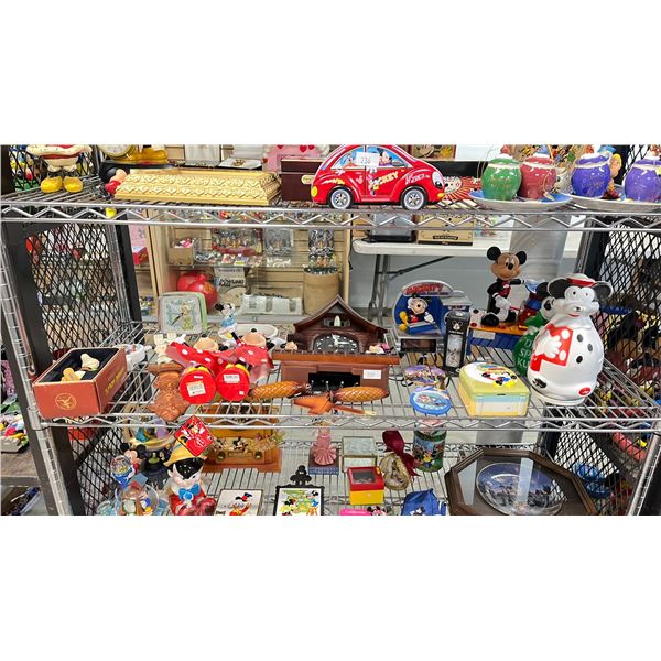 SHELF OF DISNEY COLLECTIBLES