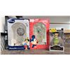 Image 1 : (2) DISNEY DOME CLOCKS & A TINKERBELL VINYL COLLECTIBLE