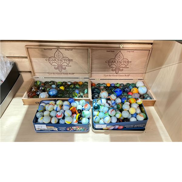 ASSORTED GLASS MARBLES