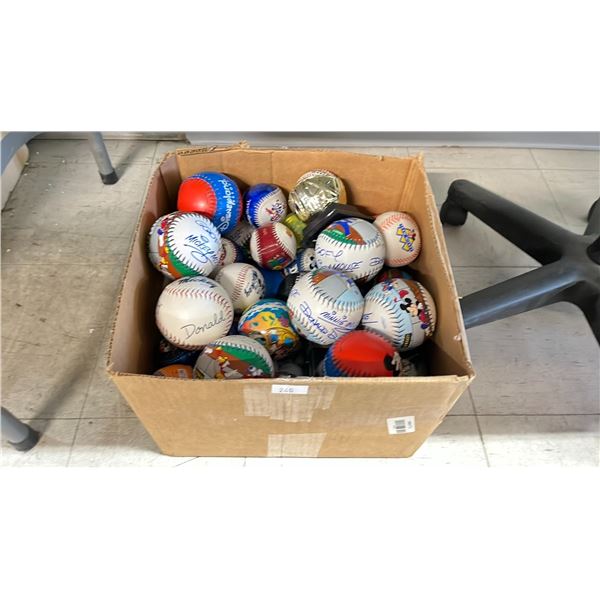 BOX OF ASSORTED DISNEY BASEBALLS