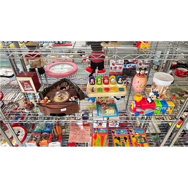 SHELF OF DISNEY COLLECTIBLES