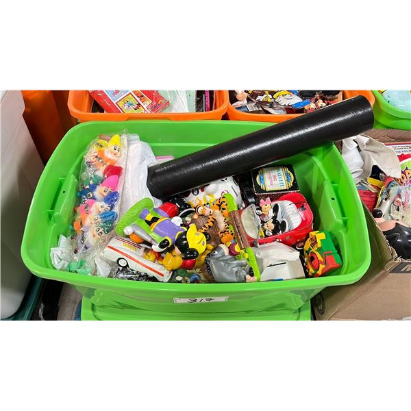 BIN OF ASSORTED DISNEY COLLECTIBLES *BIN INCLUDED*