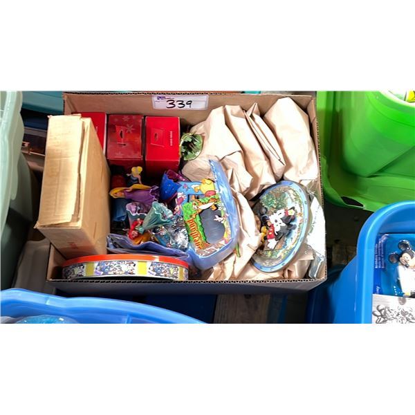 BOX OF ASSORTED DISNEY COLLECTIBLES