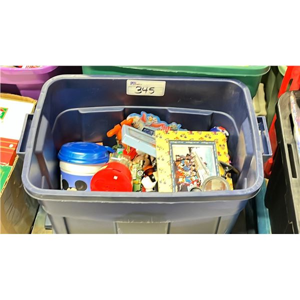 BIN OF ASSORTED DISNEY COLLECTIBLES *BIN INCLUDED*
