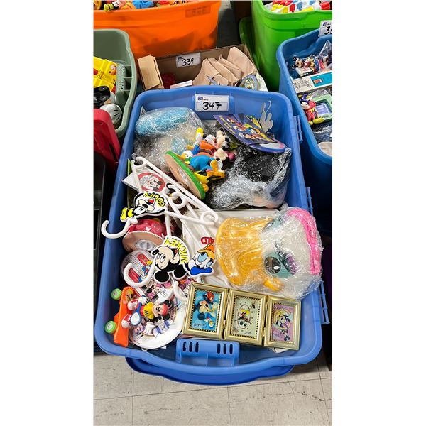 BIN OF ASSORTED DISNEY COLLECTIBLES *BIN INCLUDED*