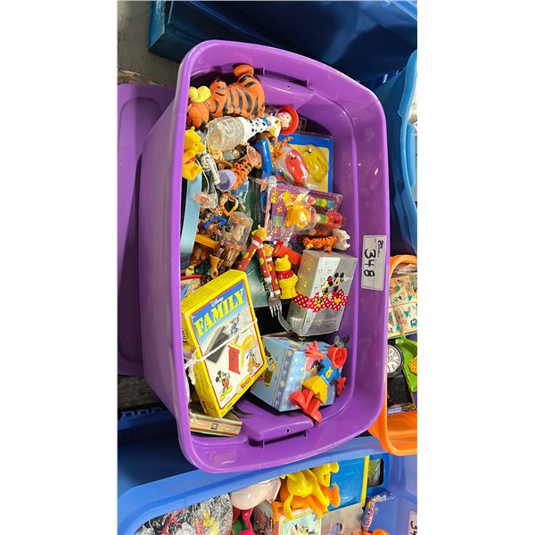 BIN OF ASSORTED DISNEY COLLECTIBLES *BIN INCLUDED*