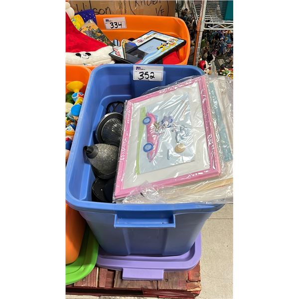 BIN OF ASSORTED DISNEY COLLECTIBLES *BIN INCLUDED*