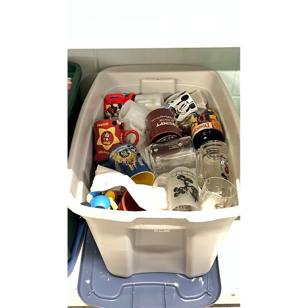 BIN OF ASSORTED DISNEY COLLECTIBLES *BIN INCLUDED*