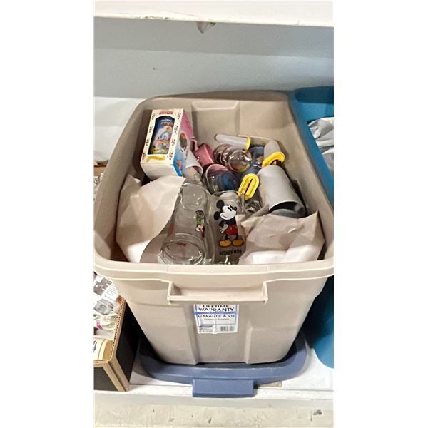 BIN OF ASSORTED DISNEY COLLECTIBLES *BIN INCLUDED*