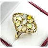 Image 2 : GOLD PLATED STERLING SILVER OPAL (1.46CT) RING, SIZE 10, W/A $520.00. OPAL IS THE BIRTHSTONE FOR OCT