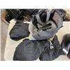 Image 2 : SIZE 42 STEEL TOED RUBBER BOOTS WITH ASSORTEDMENT OF CLOTHING