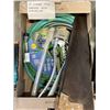 Image 3 : TWO BOXES OF HOSES, SPRINKLER AND TOOLS