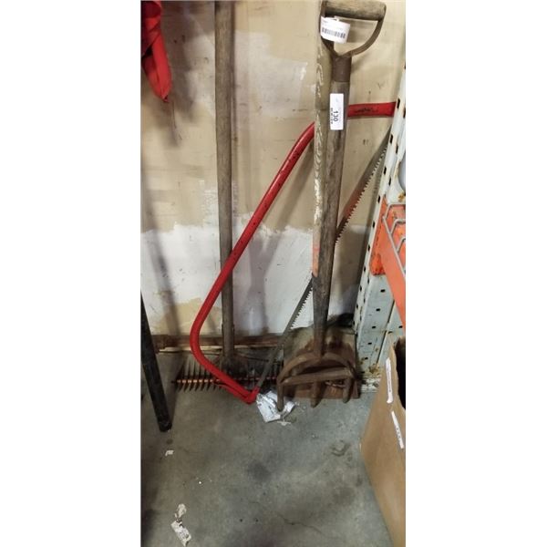 RAKE, SHOVEL AND PITCHFORK