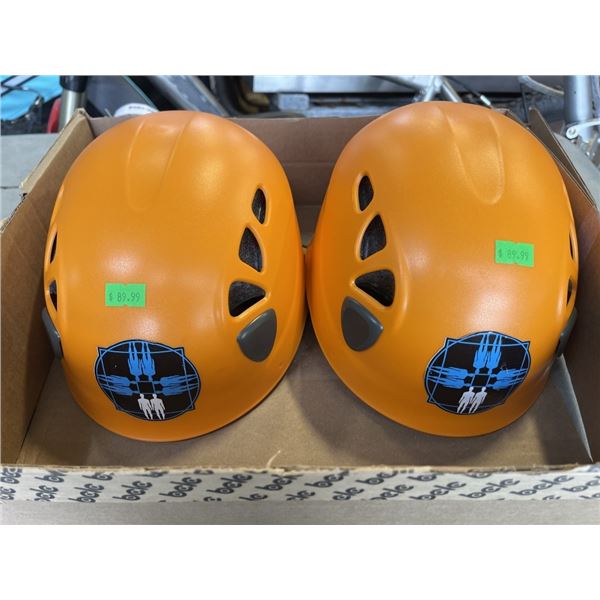 2 PETZL CLIMBING HELMETS