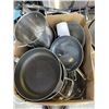 Image 2 : TWO BOXES OF ASSORTED POTS PANS AND OTHER COOKWARE