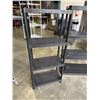 Image 2 : 2 BLACK PLASTIC SHELVING UNITS