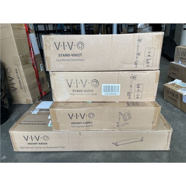 VIVO DUAL MONITOR DESK MOUNT, SINGLE MONITOR DESK MOUNT, SINGLE MONITOR AND LAPTOP DESK MOUNT AND KE