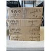 Image 1 : 2 VIVO DUAL MONITOR DESK STANDS, AND 2 VIVO SINGLE MONITOR AND LAPTOP DESK MOUNTS