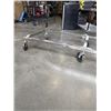 Image 2 : STAINLESS FLOOR DOLLY DESIGNED TO HOLD 2 LARGE AND 3 SMALL DOG KENNELS