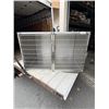 Image 1 : STAINLESS PET KENNELL, WITH LOCKING DOOR, SHOR-LINE KCMO BRAND, 48X30 INCH AND 28 DEEP