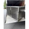 Image 2 : STAINLESS PET KENNELL, WITH LOCKING DOOR, SHOR-LINE KCMO BRAND, 48X30 INCH AND 28 DEEP