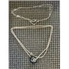Image 2 : LOT OF JEWELRY, STERLING BRACELET AND NECKLACES WITH STAINLESS STEEL RINGS