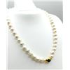 Image 2 : NATURAL BLACK ONYX (1CT) FRESHWATER PEARL 10.2-8MM NECKLACE, W/A $700.00.