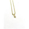 Image 2 : 10KT YELLOW GOLD NATURAL DIAMOND (0.02CT) PENDANT WITH GOLD PLATED STERLING SILVER CHAIN, W/A $250.0