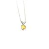 Image 1 : 14KT WHITE GOLD NATURAL CITRINE PENDANT WITH STERLING SILVER CHAIN, RETAIL $350.00. CITRINE IS THE B