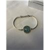 Image 2 : SILVER WITH PAINTED CALENDAR SIGN BRACELET, SELF ADJUSTABLE LENGTH