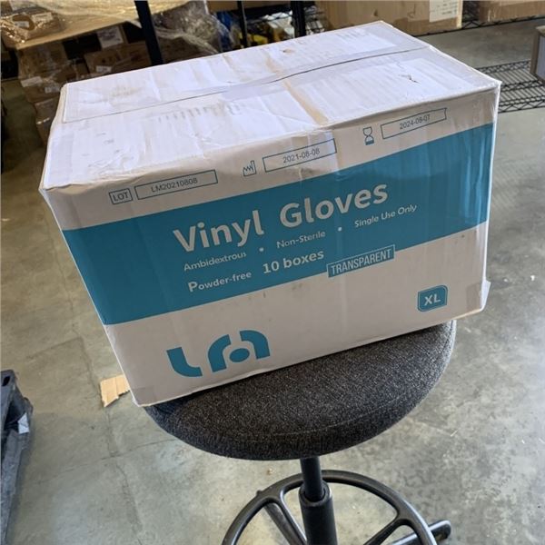 CASE OF NEW VINYL GLOVES SIZE XL 1000CT
