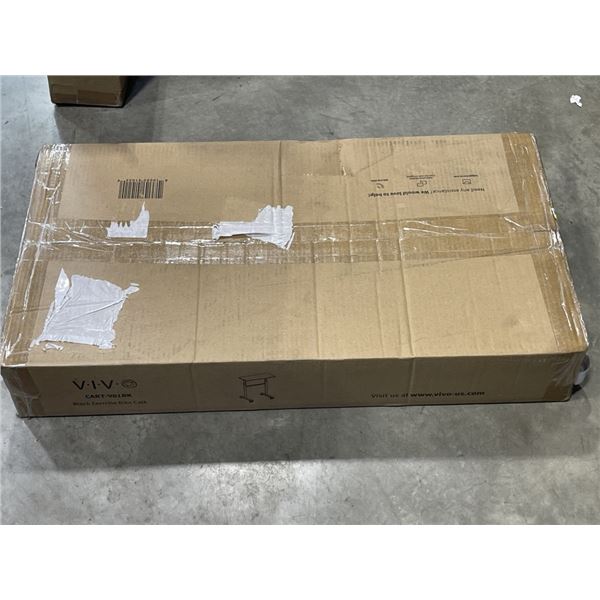 VIVO BLACK ROLLING ADJUSTABLE HEIGHT CART