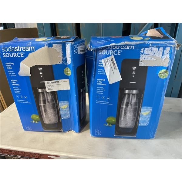 2 SODA STREAM SOURCE CARBONATED DRINK MACHINES, TOTAL RETAIL $158