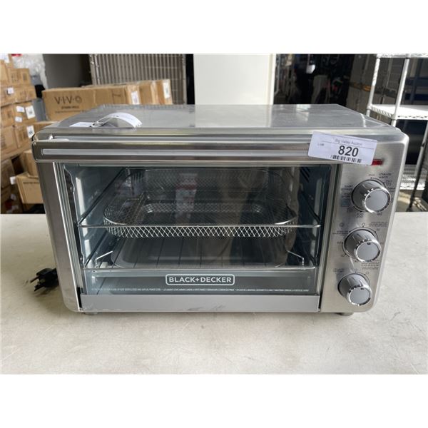 BLACK AND DECKER 6 SLICE AIR FRY TOASTER OVEN - TESTED WORKING, RETAIL $118