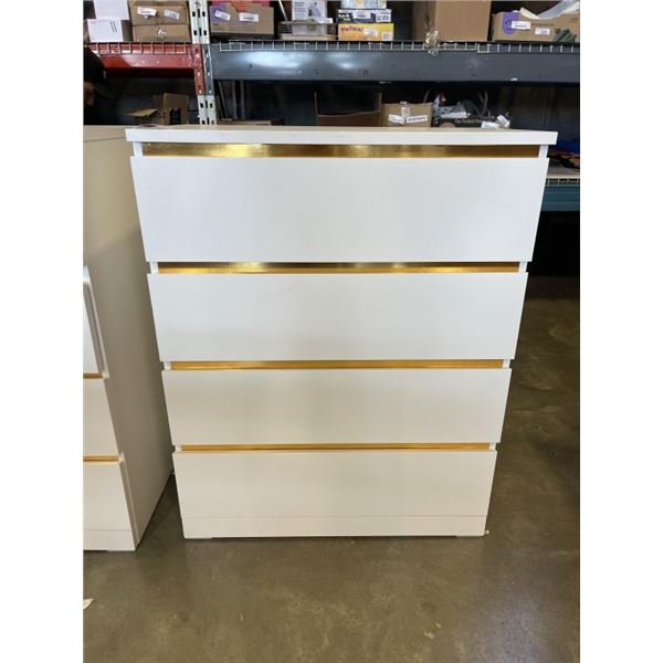 WHITE 4 DRAWER DRESSER