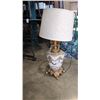 Image 1 : TABLE LAMP WITH HANGING CRYSTALS