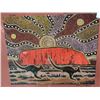 Image 2 : FRAMED AUSTRAILIAN FABRIC PAINTING BY DANNY EASTWOOD