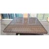 Image 2 : NEW RATANA 60 X 60 DARK BROWN OUTDOOR PATIO TABLE WITH TEMPERED GLASS TOP, RETAIL $999 USD 2 BOX LOT
