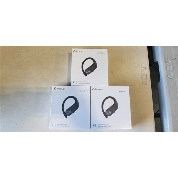 3 NEW PAIRS OF TRANYA X1 WIRELESS EARBUDS